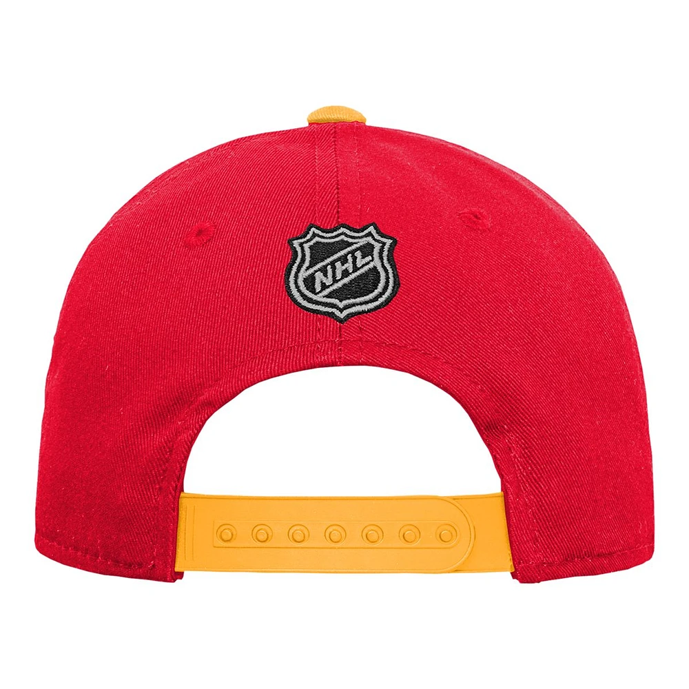 Youth Calgary Flames Outerstuff Precurve Snapback Cap