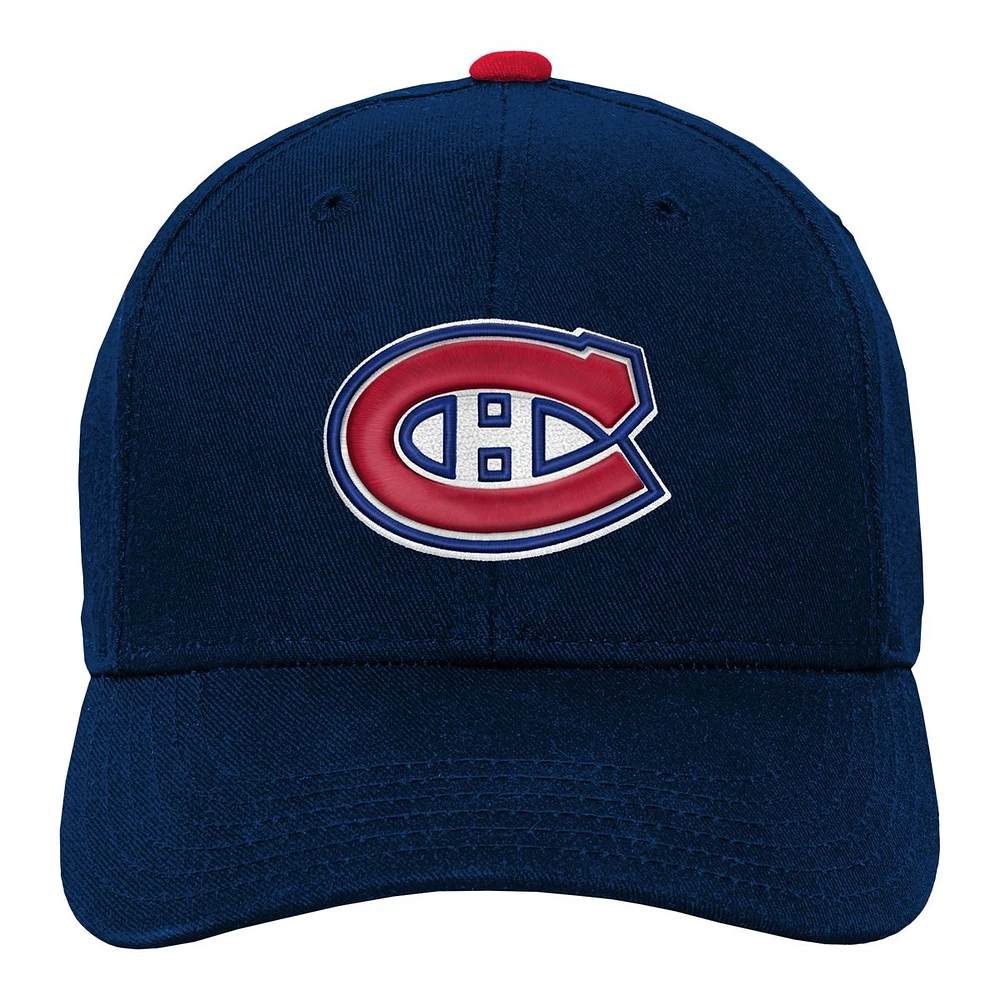 Youth Montreal Canadiens Outerstuff Precurve Snapback Cap