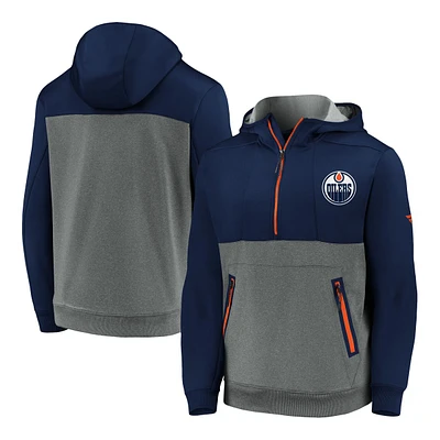 Edmonton Oilers Fanatics Authentic Pro Travel Half Zip Hoodie