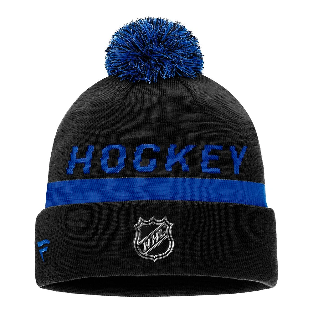 Toronto Maple Leafs Fanatics Alternate Authentic Pro Locker Cuff Pom Beanie