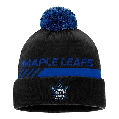 Toronto Maple Leafs Fanatics Alternate Authentic Pro Locker Cuff Pom Beanie