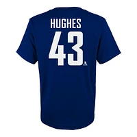 Child Vancouver Canucks Quinn Hughes Player T Shirt