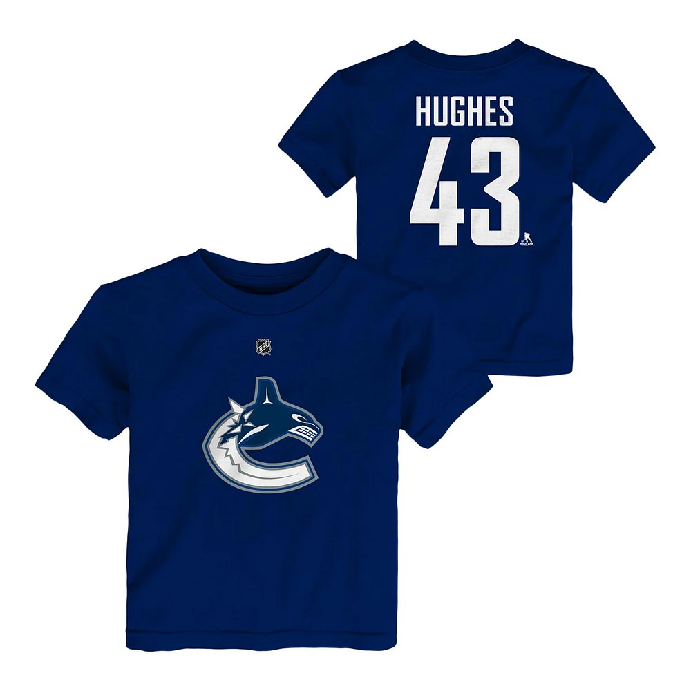 Infant Vancouver Canucks Quinn Hughes Player T Shirt