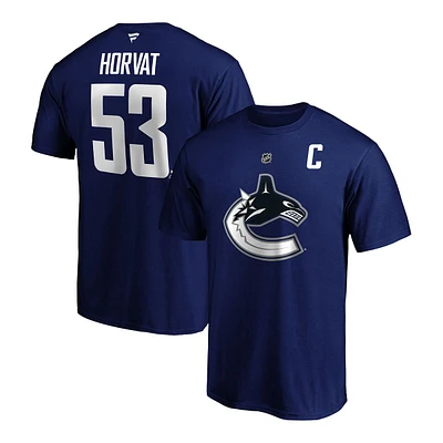 Vancouver Canucks Fanatics Men's Bo Horvat Authentic Stack T Shirt