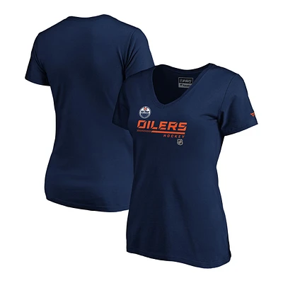 Edmonton Oilers Fanatics Women's Authentic Pro Speed V T Shirt