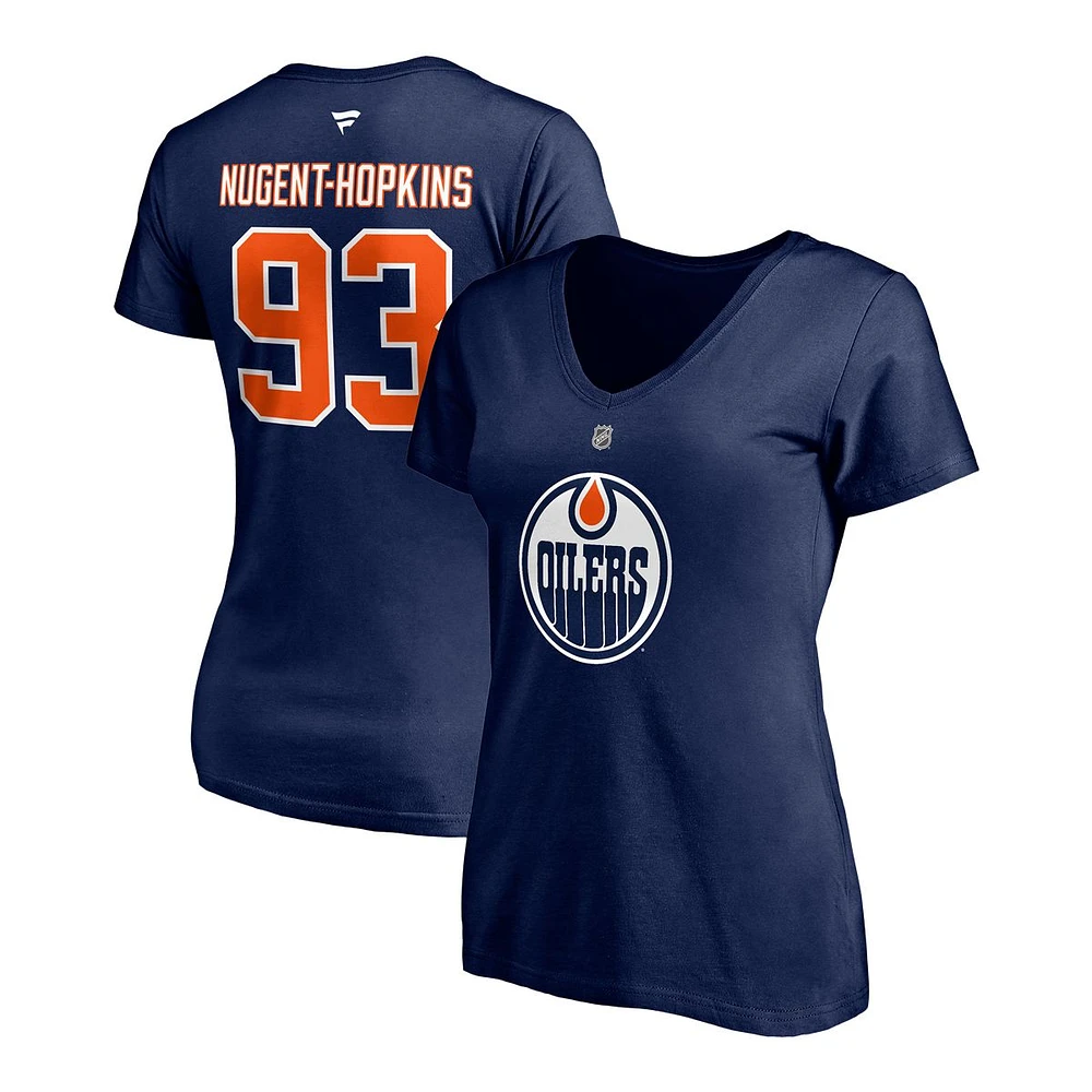 Edmonton Oilers Fanatics Women's Nugent Hopkins Authentic Stack T Shirt