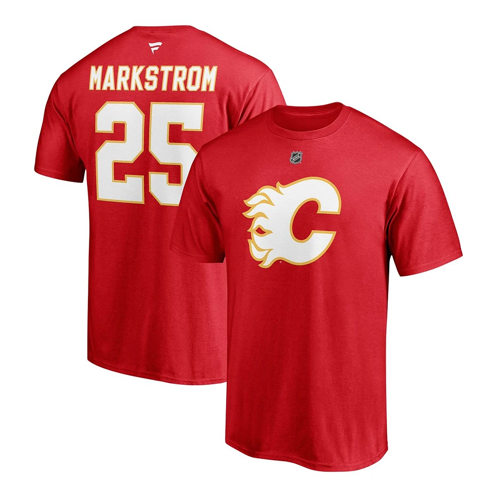 Calgary Flames Fanatics Jacob Markström Stacked Player T Shirt