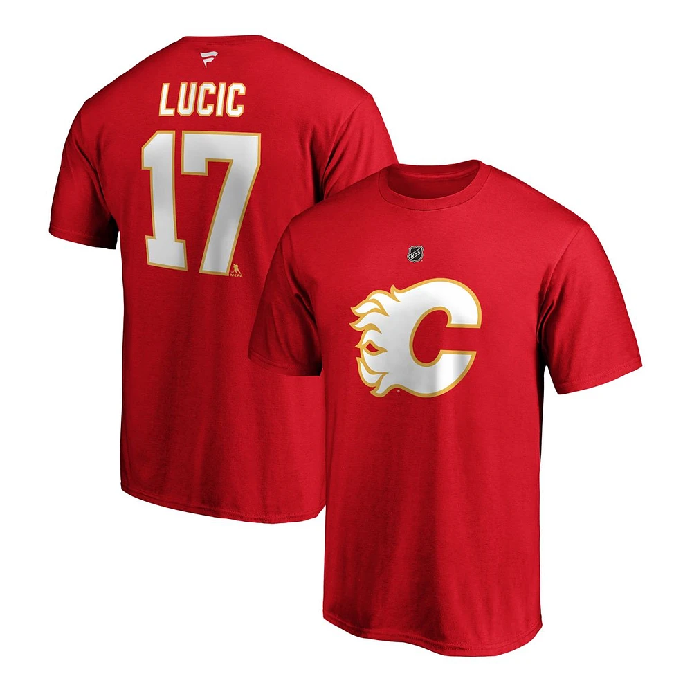 Calgary Flames Fanatics Milan Lucic Stacked Player T Shirt