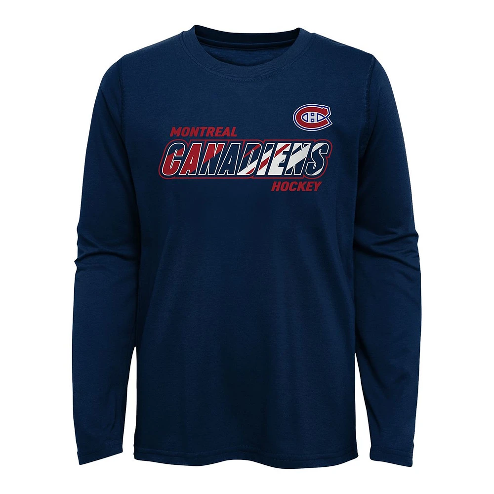 Youth Montreal Canadiens Rink Reimagined Long Sleeve T Shirt