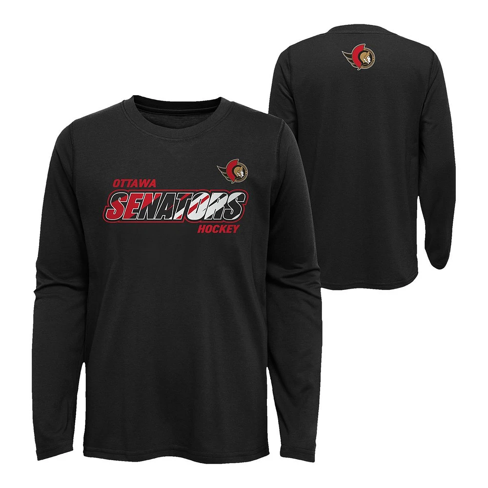 Youth Ottawa Senators Outerstuff Rink Reimagined Long Sleeve T Shirt