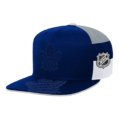 Youth Toronto Maple Leafs Outerstuff Face Off Structured Adjustable Cap