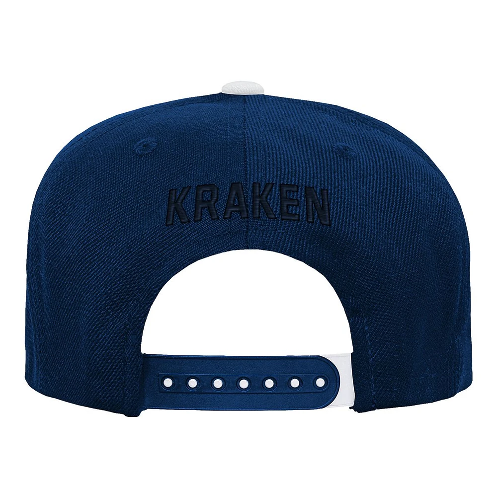 Youth Seattle Kraken Outerstuff Face Off Structured Adjustable Cap