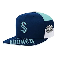 Youth Seattle Kraken Outerstuff Face Off Structured Adjustable Cap