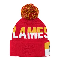 Youth Calgary Flames Outerstuff Face Off Jacquard Knit