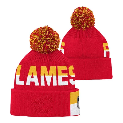 Youth Calgary Flames Outerstuff Face Off Jacquard Knit