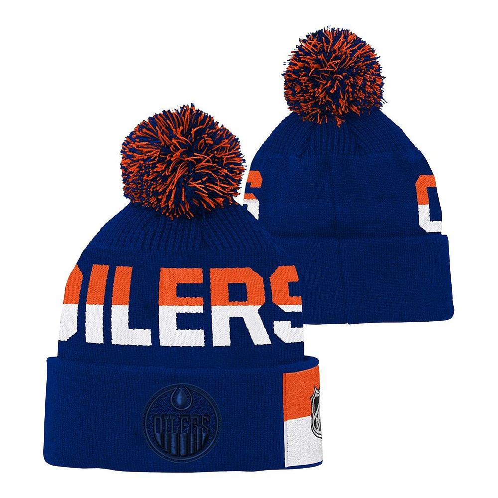 Youth Edmonton Oilers Outerstuff Face Off Jacquard Knit