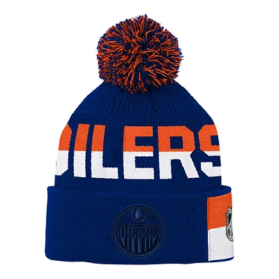 Youth Edmonton Oilers Outerstuff Face Off Jacquard Knit