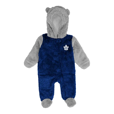 New Born Toronto Maple Leafs Outerstuff Game Hooded Coverall