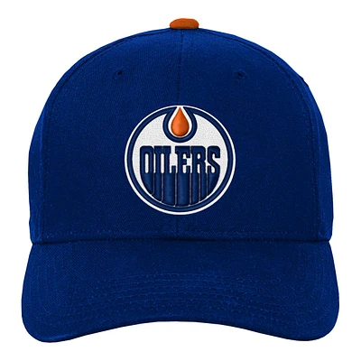 Youth Edmonton Oilers Outerstuff Precurve Snapback Cap