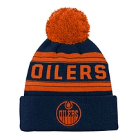 Youth Edmonton Oilers 3rd Jersey Jacquard Cuffed Pom Knit