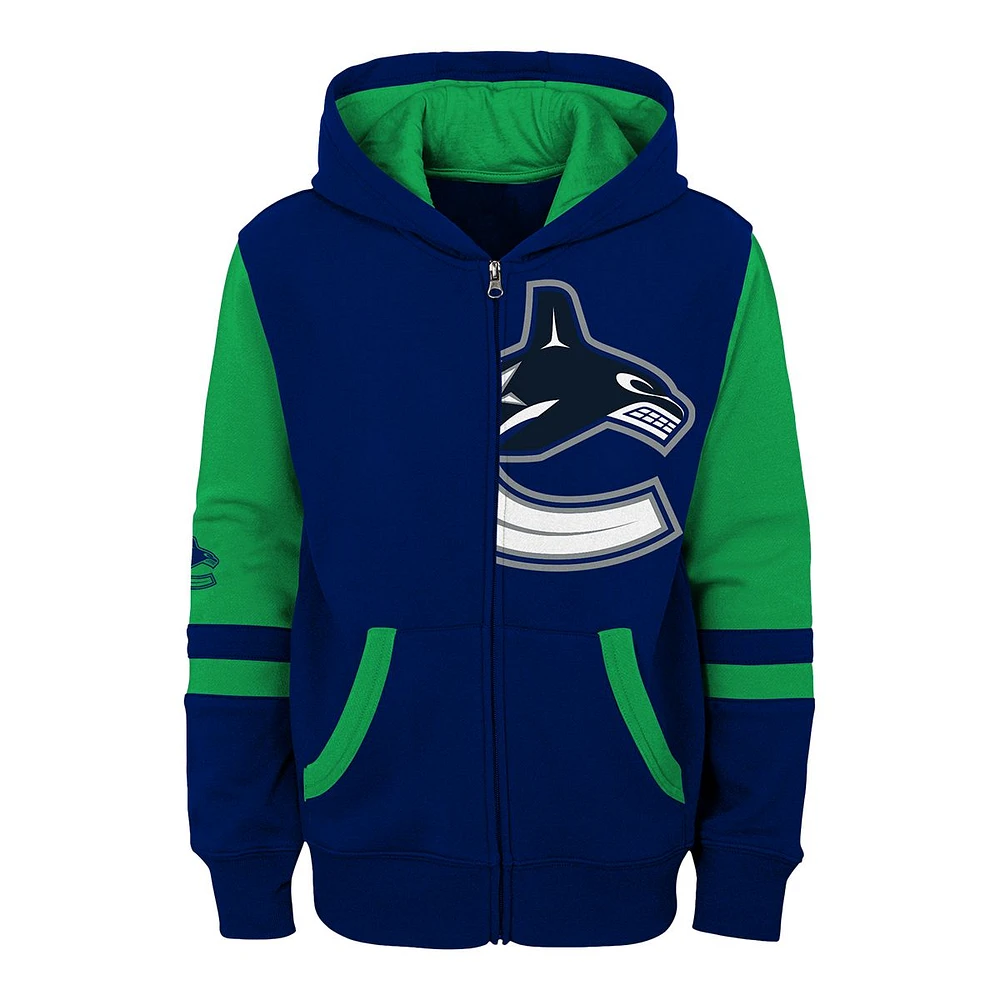 Youth Vancouver Canucks Outerstuff Faceoff Full Zip Hoodie