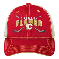 Child Calgary Flames Lockup Meshback Adjustable Cap