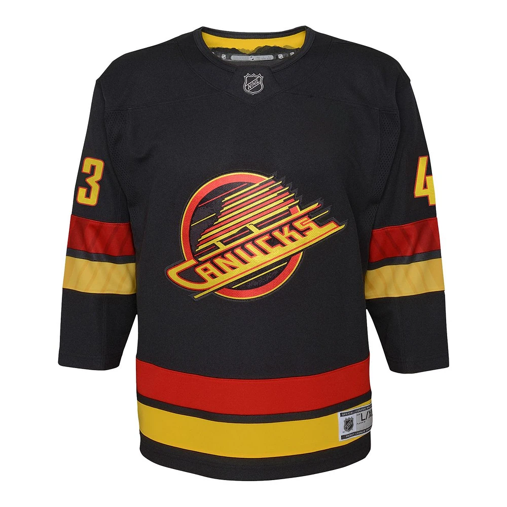 Youth Vancouver Canucks Quinn Hughes Alternate Skate Jersey