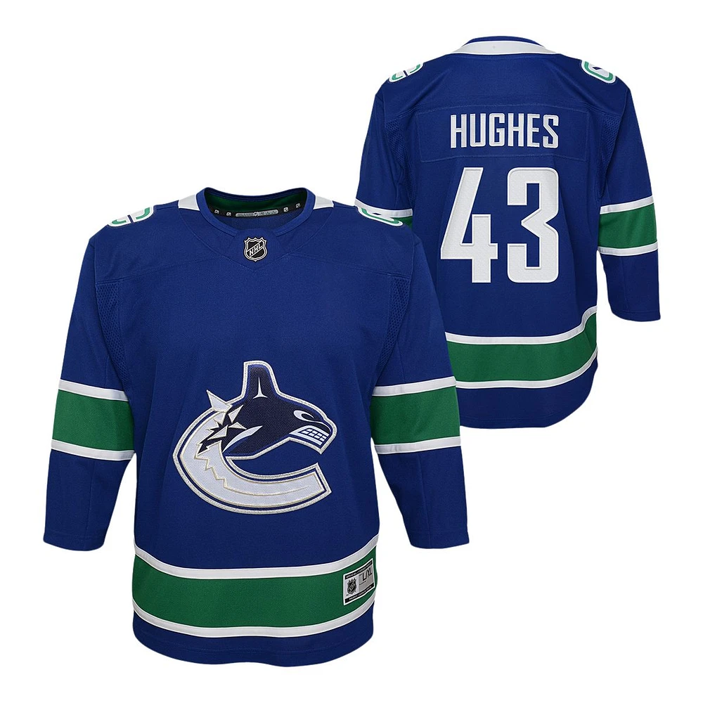 Child Vancouver Canucks Quinn Hughes Jersey