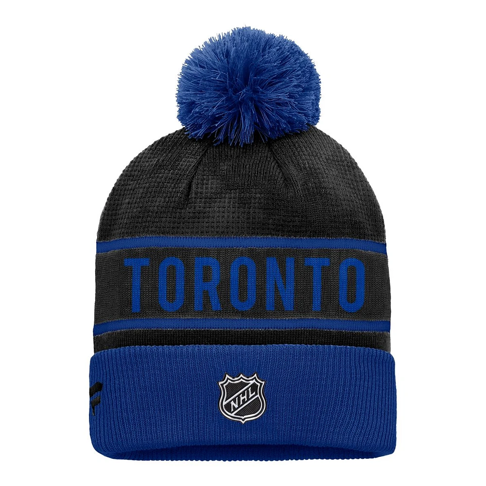 Toronto Maple Leafs Fanatics Alternate Auth Pro Rink Cuffed Pom Knit Hat