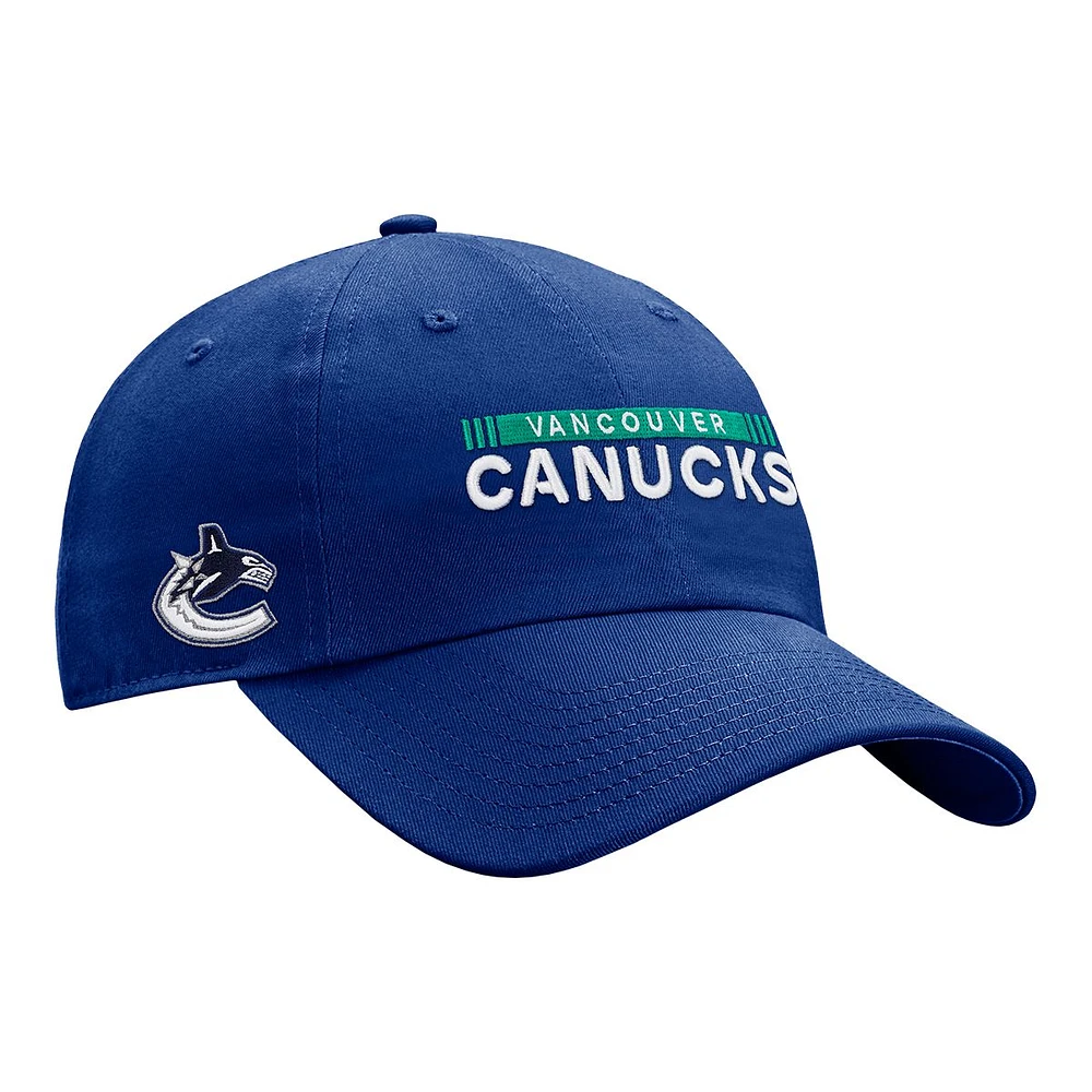 Vancouver Canucks Fanatics Authentic Pro Rink Unstructured Adjustable Cap