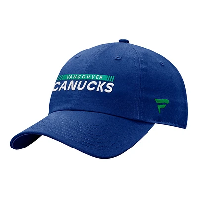 Vancouver Canucks Fanatics Authentic Pro Rink Unstructured Adjustable Cap