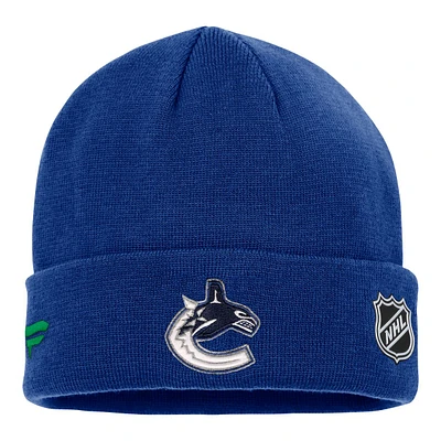 Vancouver Canucks Fanatics Authentic Pro Rink Cuffed Knit Hat