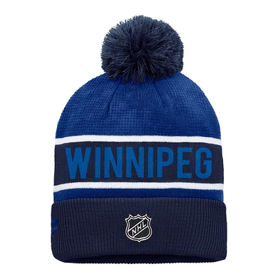 Winnipeg Jets Fanatics Authentic Pro Rink Cuffed Pom Knit Hat