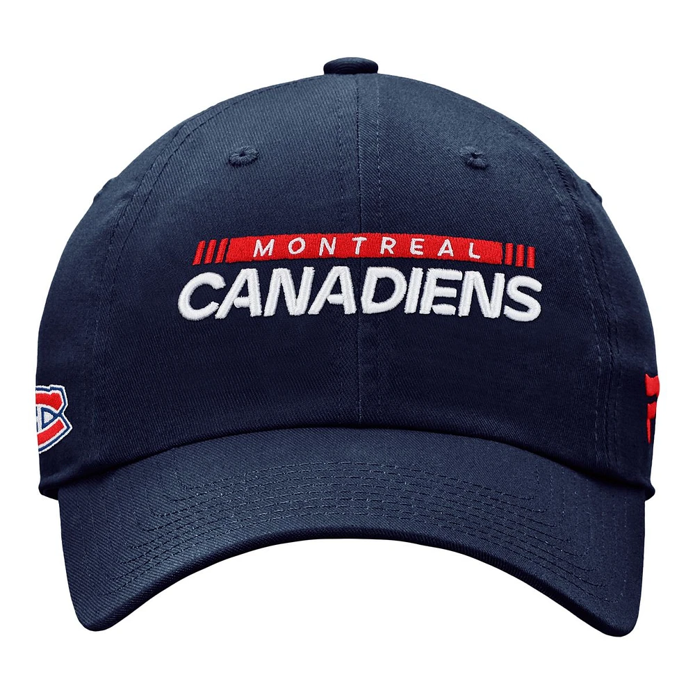 Montreal Canadiens Fanatics Authentic Pro Rink Unstruct Adjustable Cap