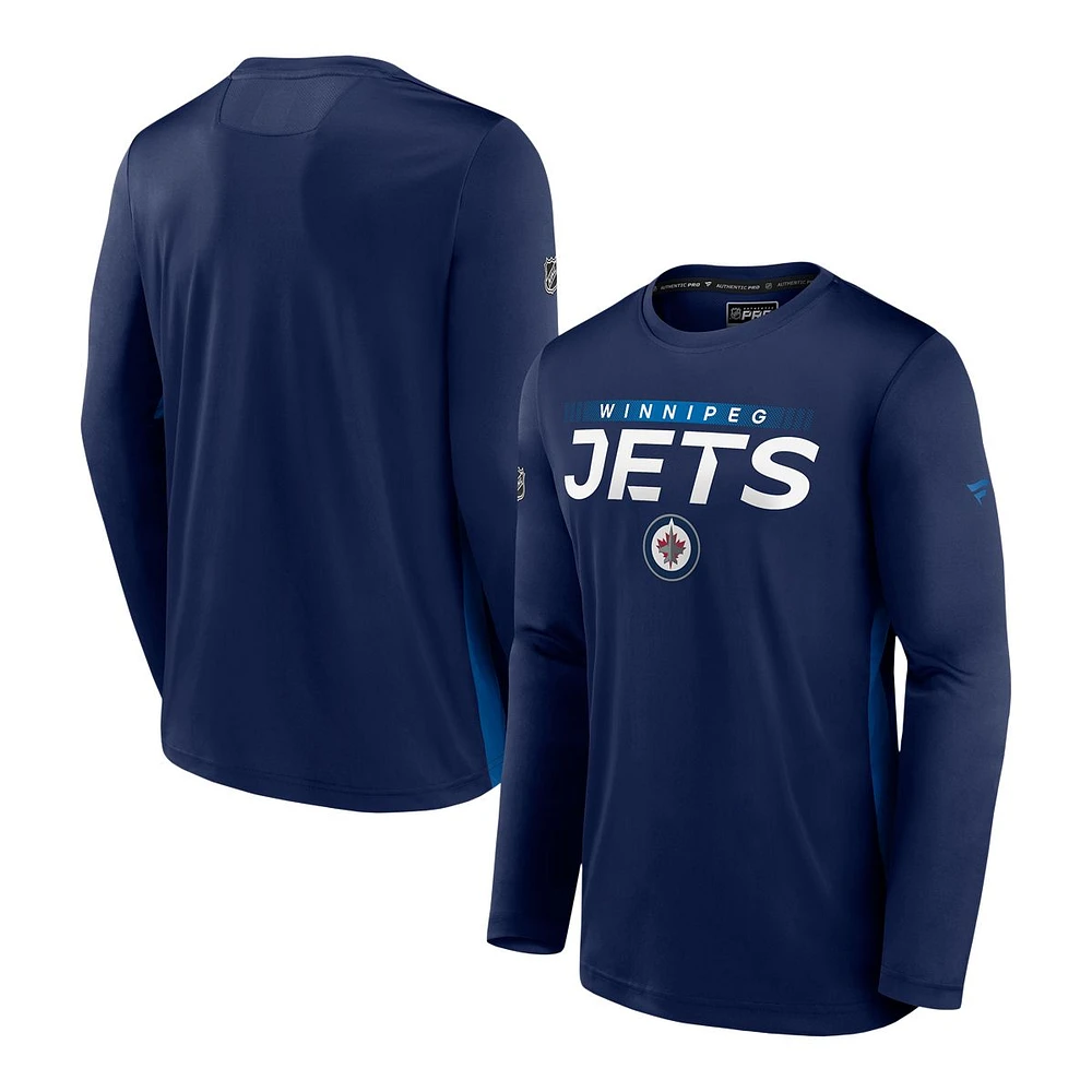 Winnipeg Jets Fanatics Authentic Pro Rink Tech Long Sleeve Shirt