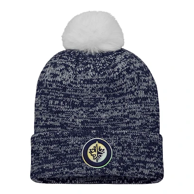 Winnipeg Jets Fanatics Women's Glitter Cuffed Pom Knit Hat