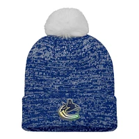 Vancouver Canucks Fanatics Women's Glimmer Cuffed Pom Knit Hat