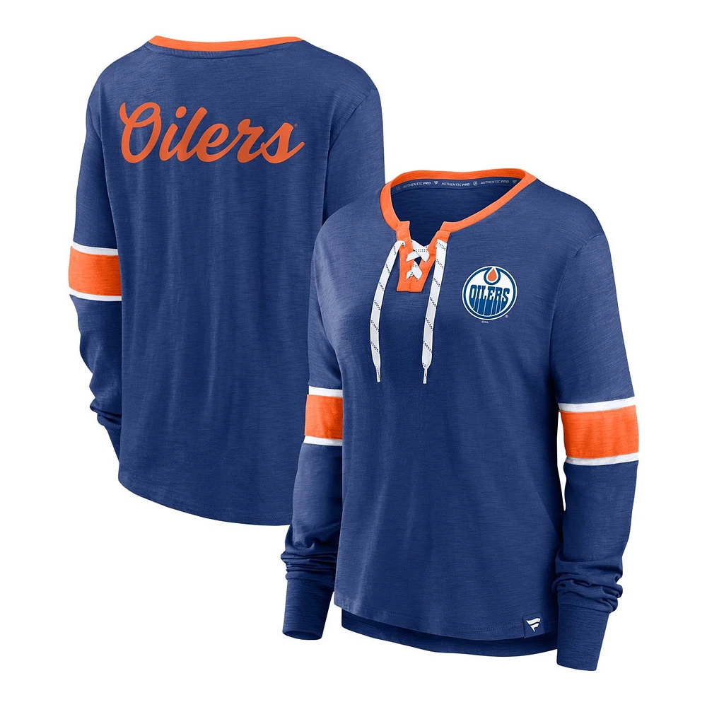 Edmonton Oilers Fanatics Women's Effervescent Long Sleeve Shirt