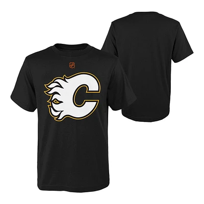 Youth Calgary Flames Outerstuff Reverse Retro Logo T Shirt