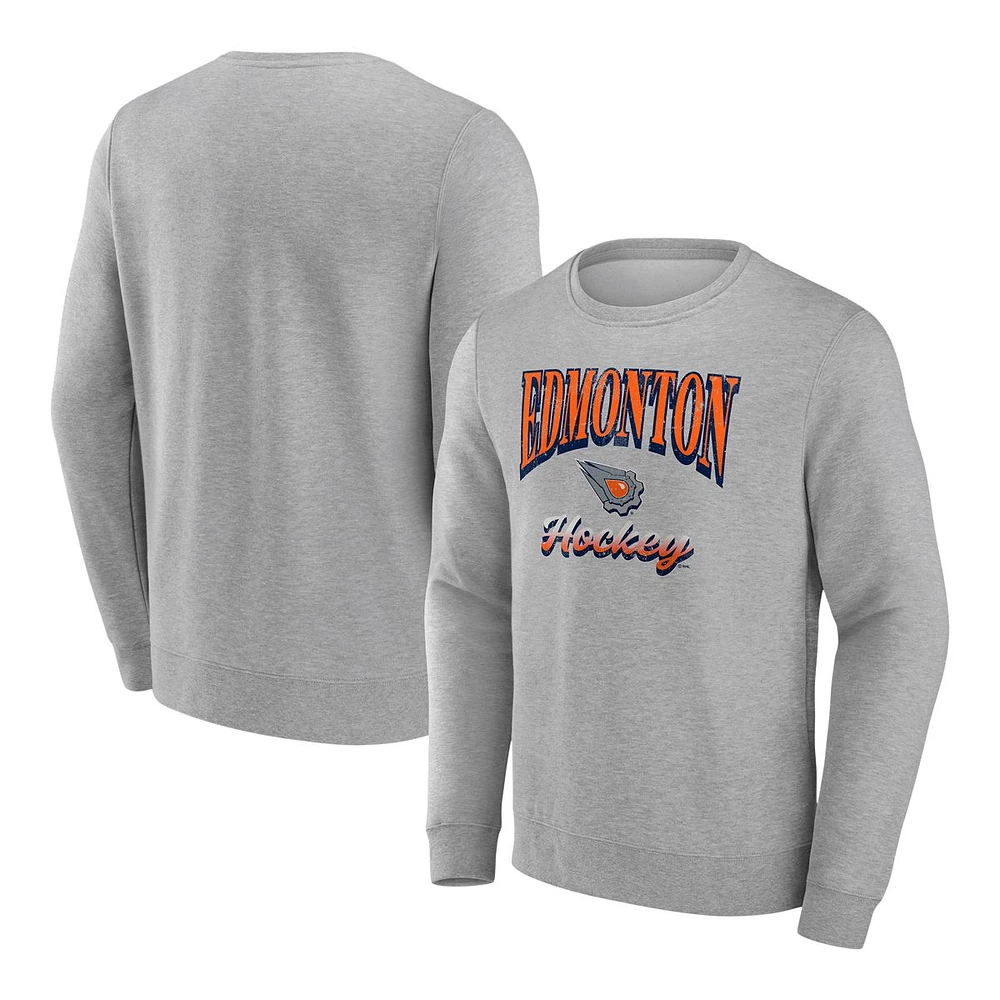 Edmonton Oilers Fanatics Reverse Retro Neck Fleece Sweatshirt