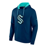 Seattle Kraken Fanatics Reverse Retro Authentic Pro Fleece Hoodie