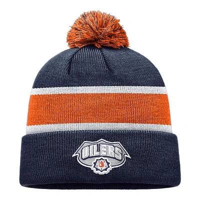 Edmonton Oilers Fanatics Reverse Retro Pom Knit Hat