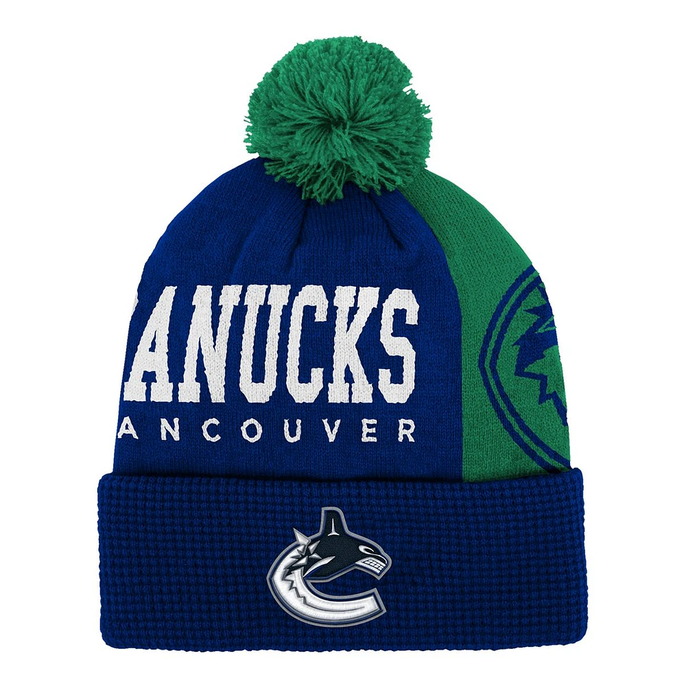 Youth Vancouver Canucks Outerstuff Impact Cuffed Pom Beanie