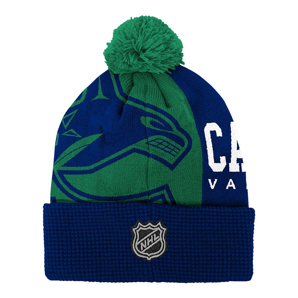 Youth Vancouver Canucks Outerstuff Impact Cuffed Pom Beanie