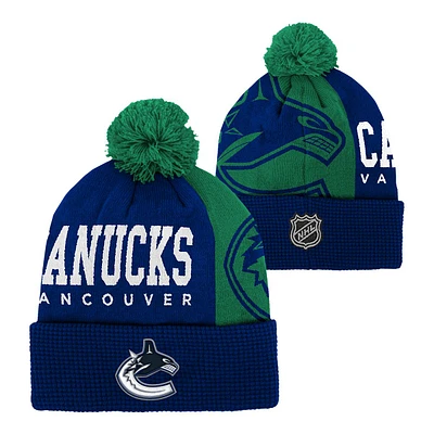 Youth Vancouver Canucks Outerstuff Impact Cuffed Pom Beanie