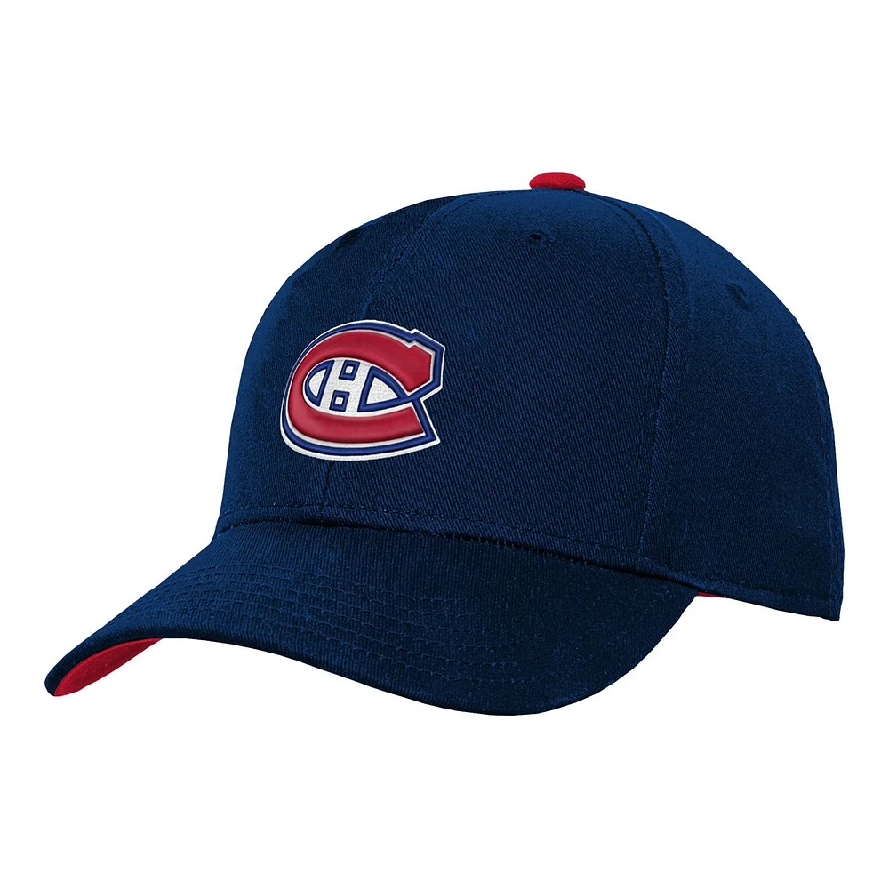 Youth Montreal Canadiens Outerstuff Precurved Snapback Cap