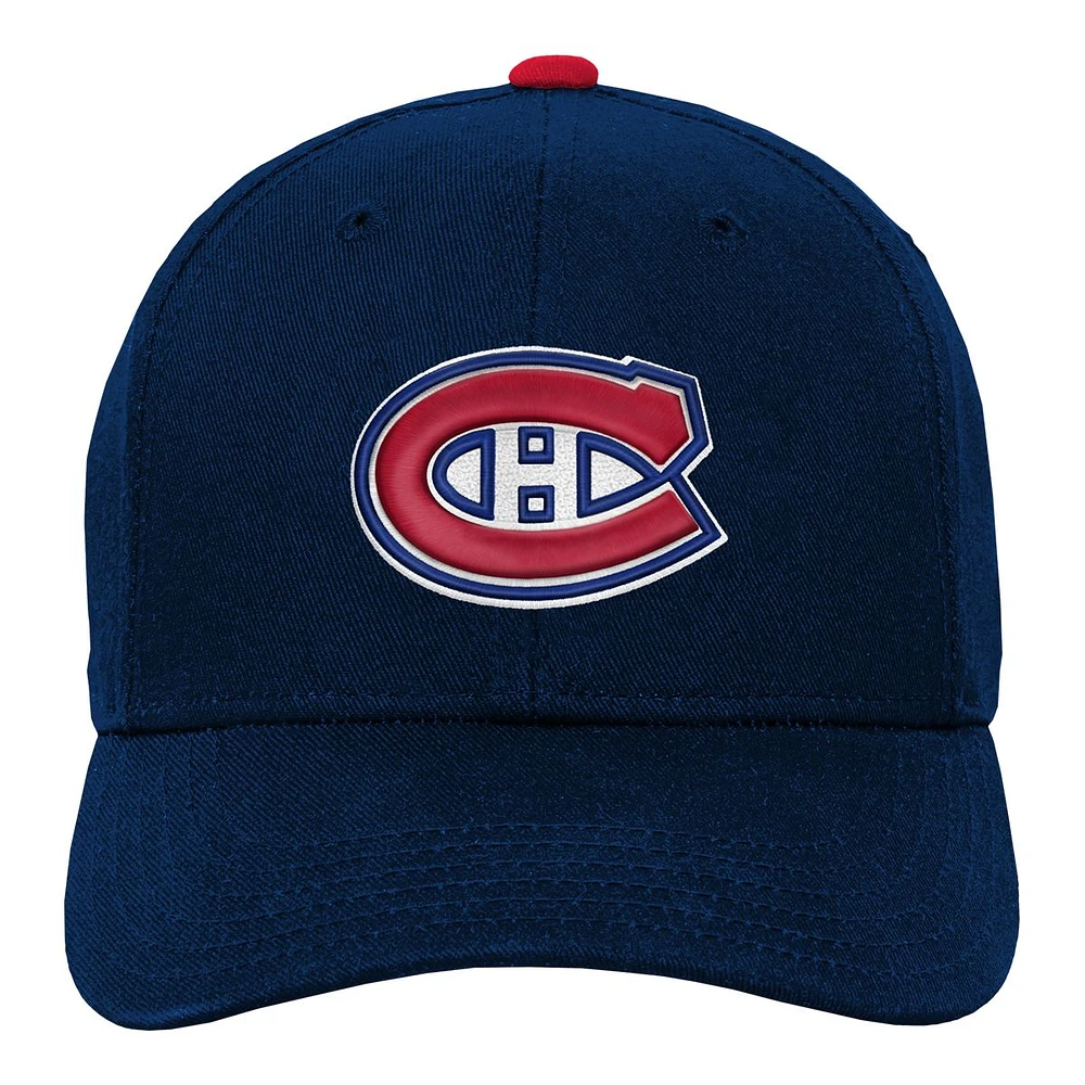 Youth Montreal Canadiens Outerstuff Precurved Snapback Cap