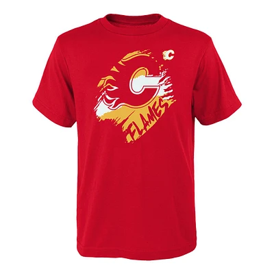 Child Calgary Flames Outerstuff Knock Out T Shirt