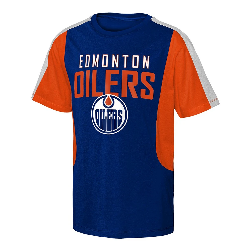 Youth Edmonton Oilers NHL Compelling Slapshot T Shirt