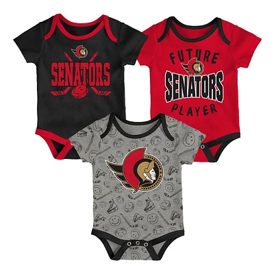 Infant Ottawa Senators Outerstuff Full Strength Creeper Set